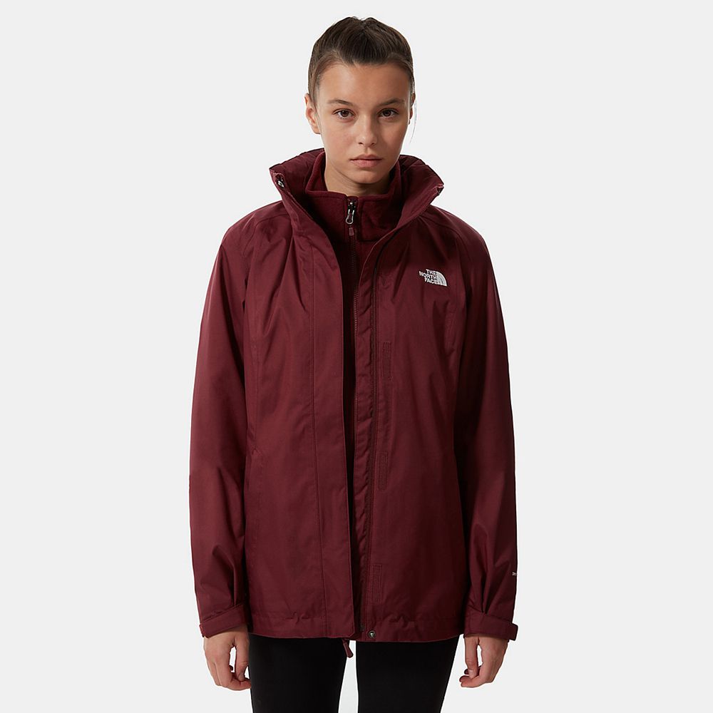 The North Face 3-In-1 Jackets Womens Australia - The North Face Evolve Ii Triclimate® Red Hiking (OP